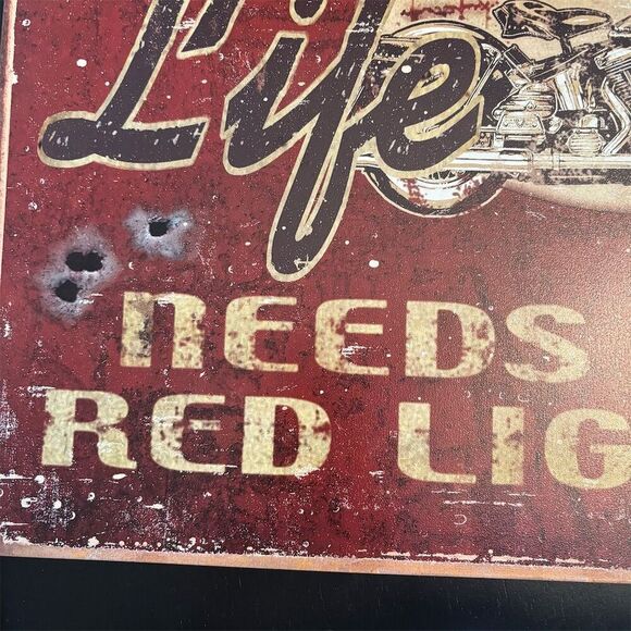 Vintage Motorcycle Adventure Tin Sign Wall Decor 16"x12.5" Retro Style - Picture 8 of 8